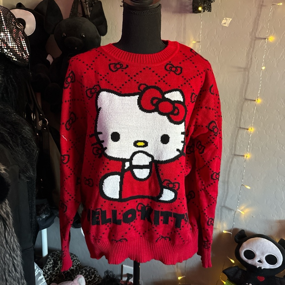 Hello Kitty Red Graphic Sweater